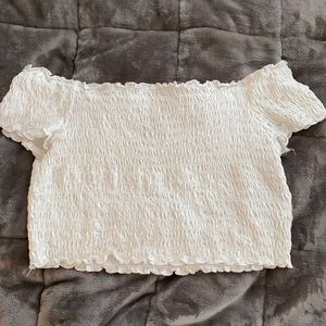 Cropped off-the-shoulder top